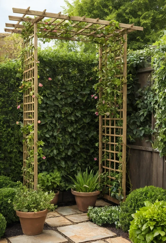 Use a Trellis With Climbing Plants