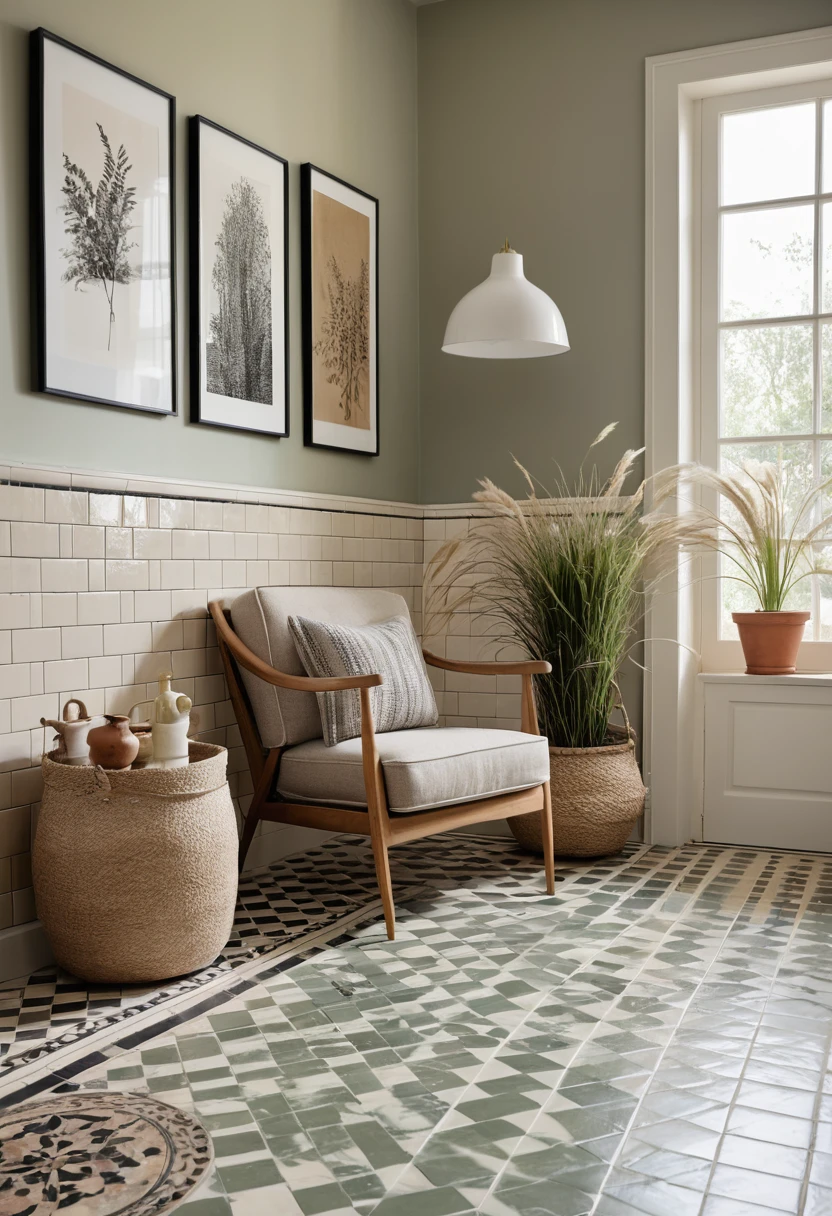 6. Checkerboard Flooring