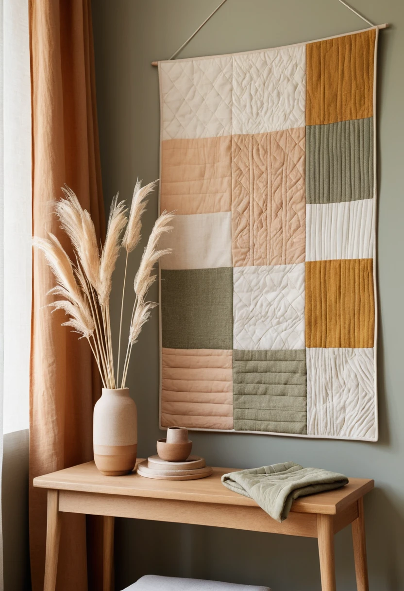3. Quilted Textile Wall Art