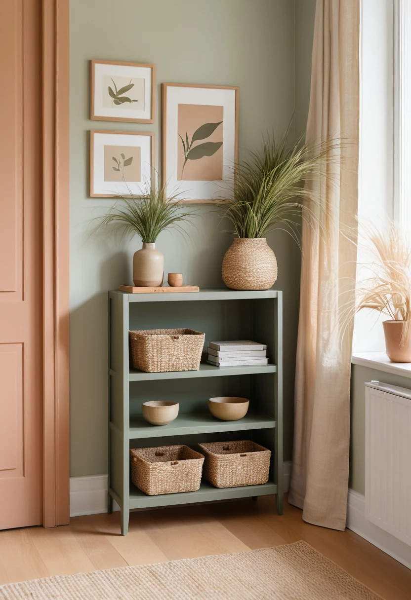 7. Painted Bookcase or Closet Interior